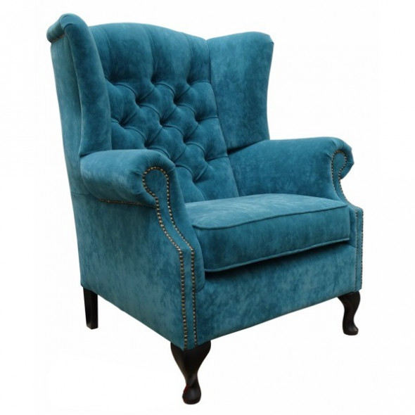 Fotel tapicerowany WING gładki, noga gięta - Kolekcja Chesterfield Grupa B
