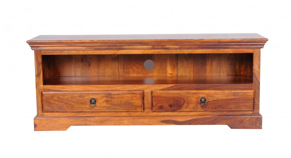 Klasyczna komoda RTV z litego drewna COL 53/120- Kolekcja Colonial