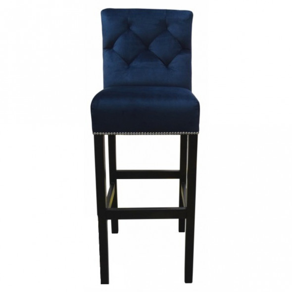 Krzesło barowe tapicerowane TRING - Kolekcja Chesterfield