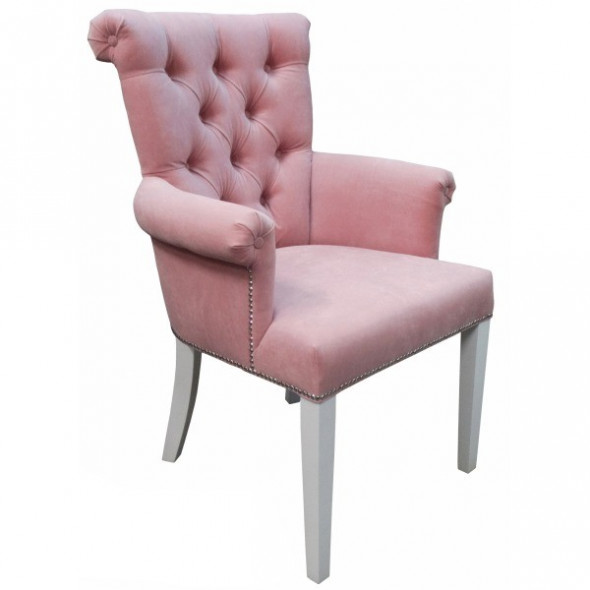 Krzesło tapicerowane HARLOW PODŁOKIETNIK- Kolekcja Chesterfield Grupa B