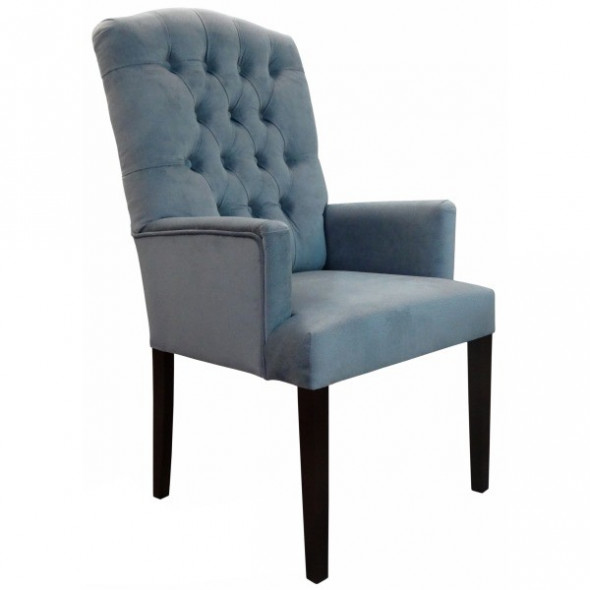 Krzesło tapicerowane JARROW z podłokietnikiem - Kolekcja Chesterfield Grupa B