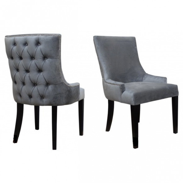 Krzesło tapicerowane TIPTON z pikowanym tyłem - Kolekcja Chesterfield Grupa B