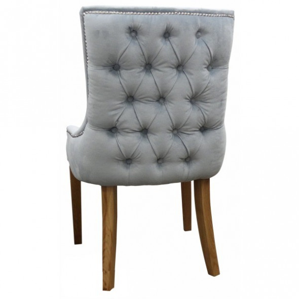 Krzesło tapicerowane TIPTON z pikowanym tyłem - Kolekcja Chesterfield