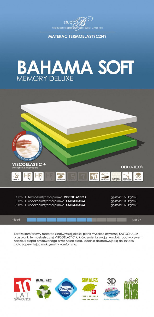 Materac BAHAMA SOFT Producent STUDIO B