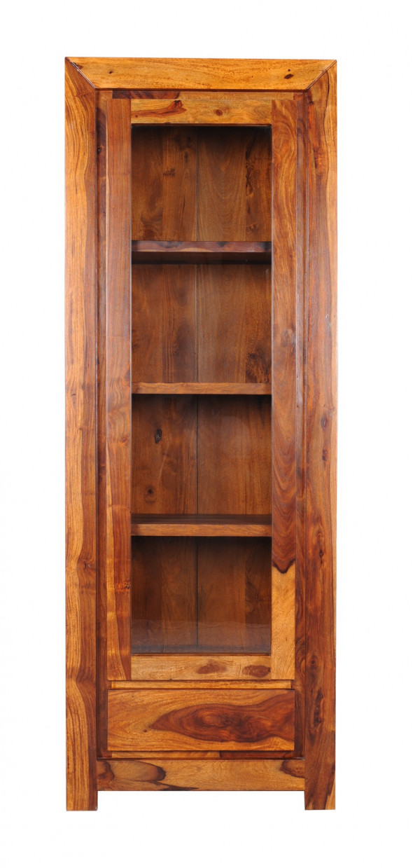 Pojedyncza nowoczesna witryna z drewna PU-02 -Kolekcja Pure