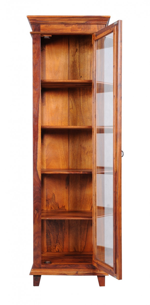 Przeszklona witrynka z litego drewna CO-22- Kolekcja Colonial Old