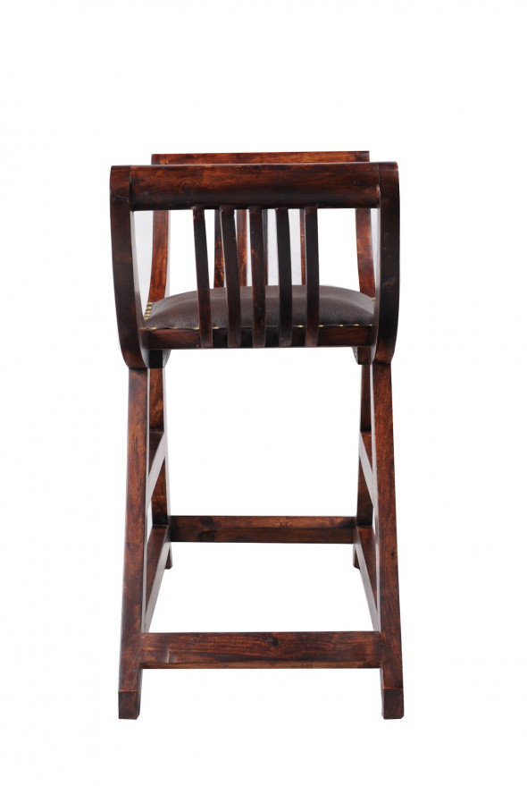 Siedzisko z litego drewna z tapicerką COL-59- Kolekcja Colonial