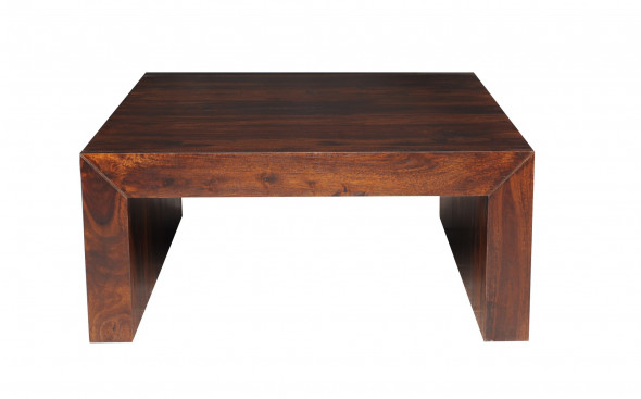 Stolik kawowy z grubą drewnianą ramą PU-44 100X100 - Kolekcja Pure