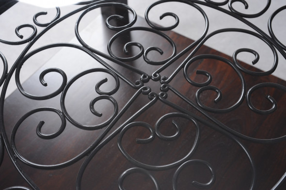 Stolik kawowy z mataloplastyką MET-09-90X90-Kolekcja Metalwork