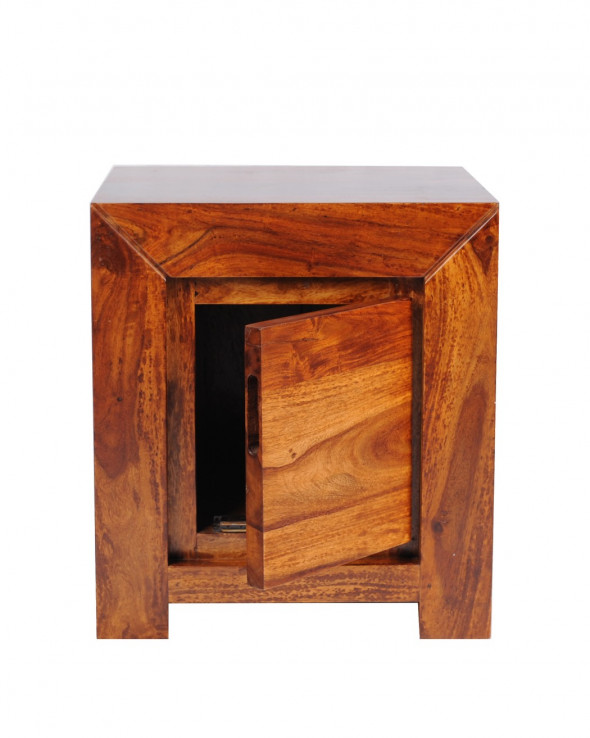 Szafka nocna z drzwiami z litego drewna PU-13