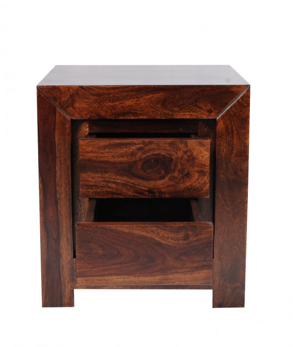 Szafka nocna z szufladami z litego drewna PU-13