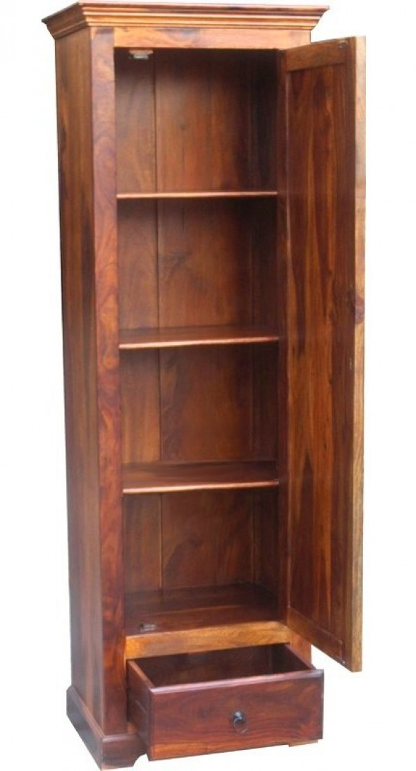 Wąska szafa z drewna COL-82 -Kolekcja Colonial