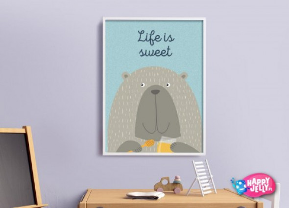 Plakat "Słodki Niedźwiadek"