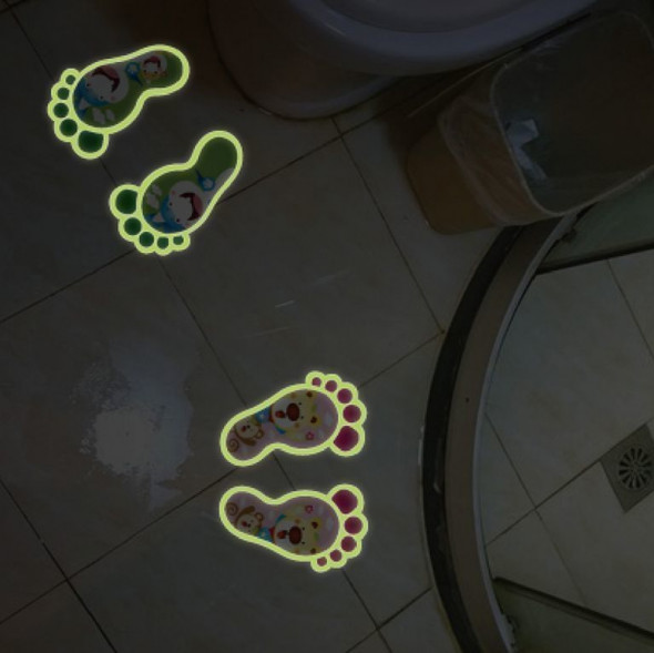 Naklejka na podłogę fluorescencyjne stópki WS-0126