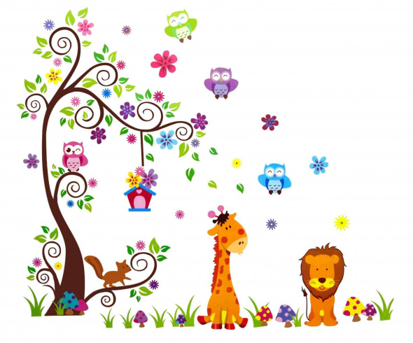 Naklejka na ścianę Drzewo, ZOO WS-0093