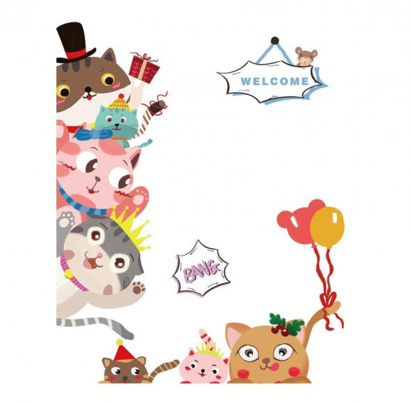 Naklejka na ścianę drzwi zwierzęta WS-0356