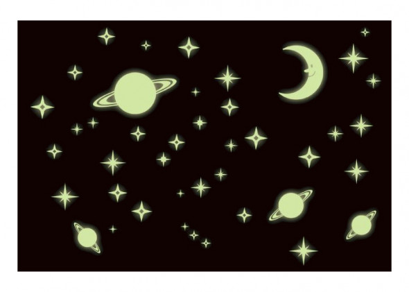 Naklejka na ścianę fluorescencyjne niebo WS-0178