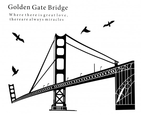 Naklejka na ścianę Golden Gate Bridge WS-0099