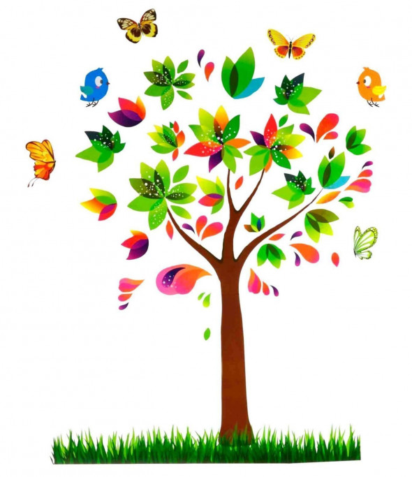 Naklejka na ścianę Kolorowe drzewo WS-0025