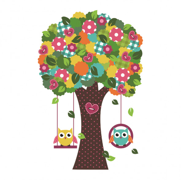 Naklejka na ścianę Kolorowe Drzewo WS-0292