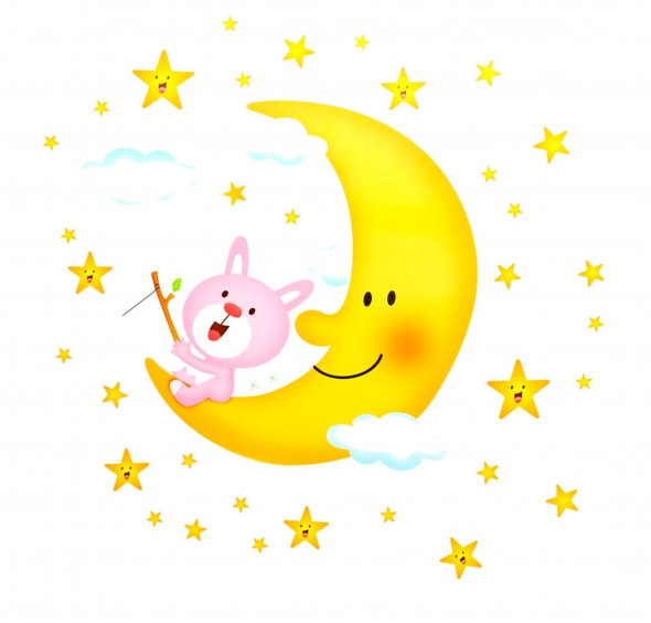 Naklejka na ścianę Księżyc WS-0019