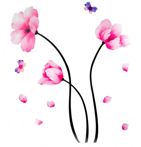 Naklejka na ścianę Kwiaty WS-0013