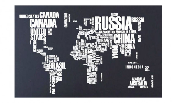 Naklejka na ścianę Mapa Świata WS-0262