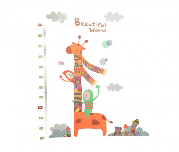 Naklejka na ścianę Miarka Wzrostu Żyrafa WS-0353