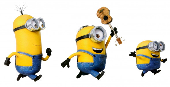 Naklejka na ścianę MINIONKI WS-0121