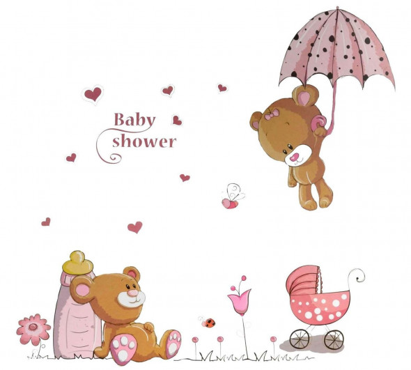 Naklejka na ścianę Misie WS-0048