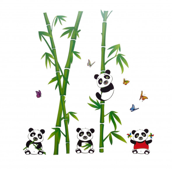 Naklejka na ścianę Pandy WS-0257