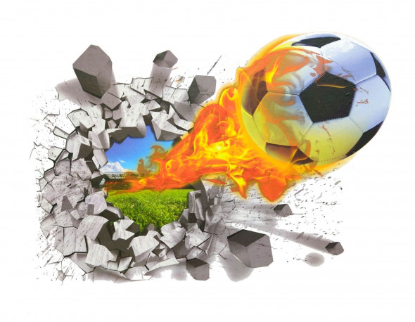 Naklejka na ścianę Piłka 3D WS-0145