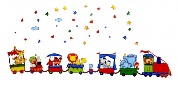 Naklejka na ścianę Pociąg WS-0107