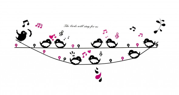 Naklejka na ścianę Ptaszki WS-0230