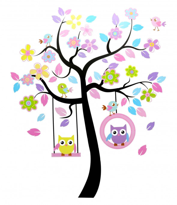 Naklejka na ścianę Sowy WS-0096