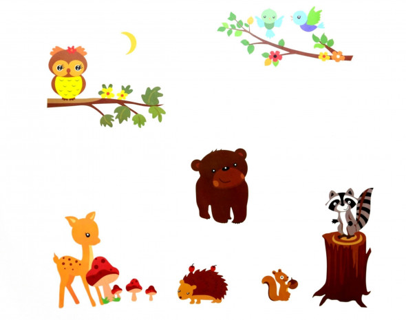 Naklejka na ścianę Zwierzęta WS-0065