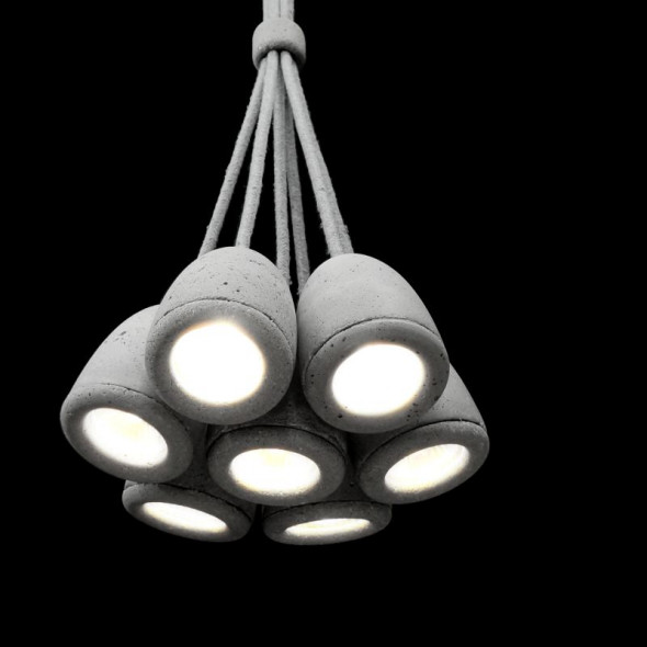 Żyrandol7 MinimaLed 0.3 Beton Architekt. / Kołnierz