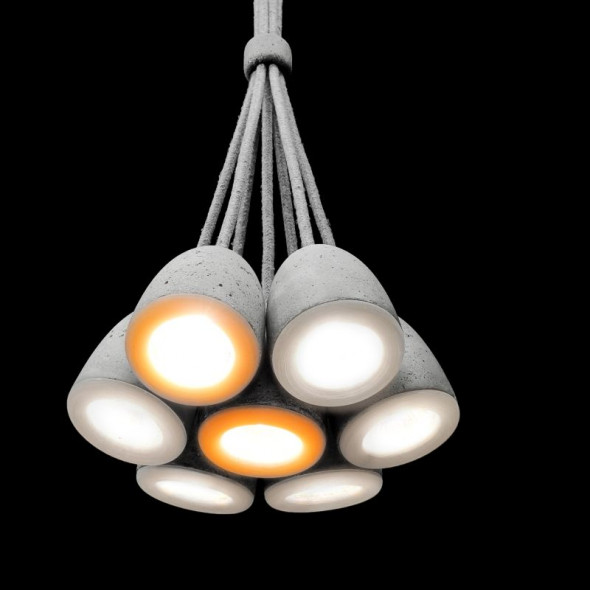 Żyrandol7 MinimaLed 0.3 Beton Architekt. / KołnierzZ