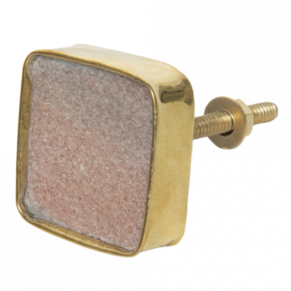 Gałka meblowa z oczkiem z naturalnego kamienia Chic II