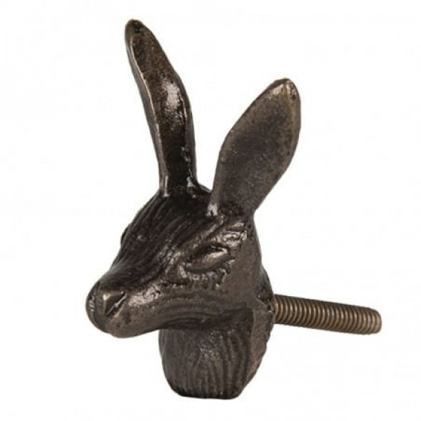 Gałka metalowa głowa zająca RABBIT