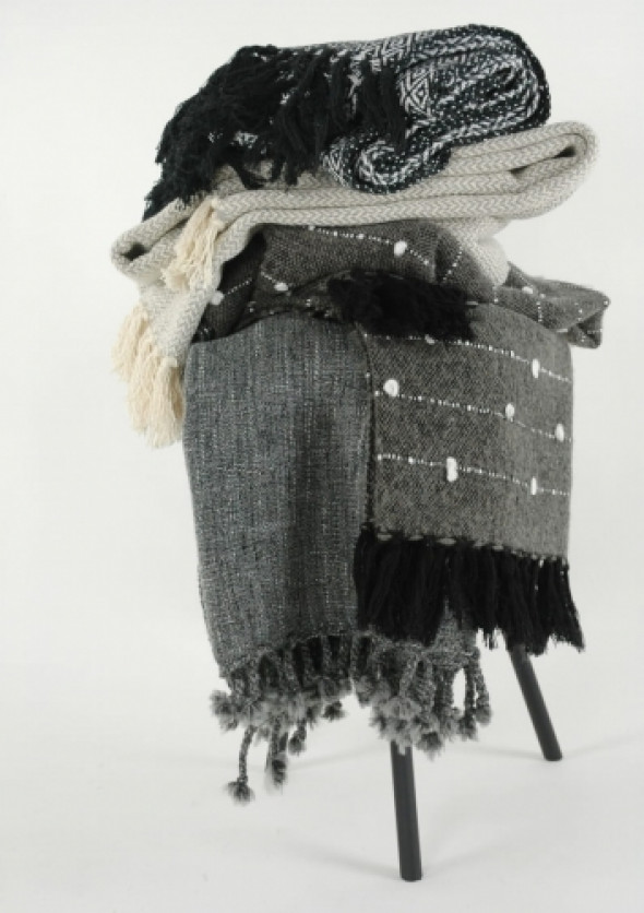 Koc szary DIAMOND WEAVE