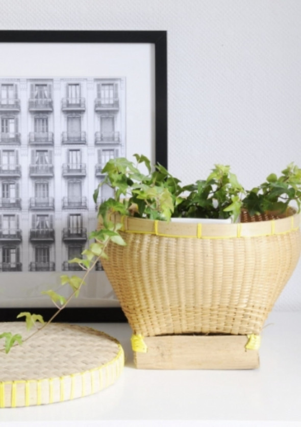 Koszyk z przykrywką YELLOW