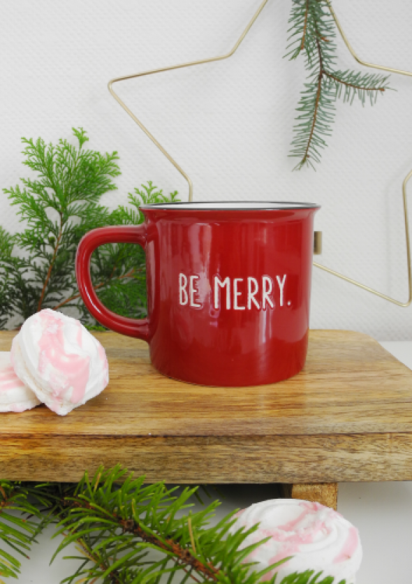 Kubek w kolorze czerwonym BE MERRY