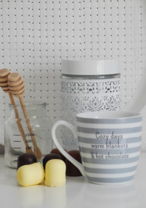 Kubek w szare paski COZY DAYS