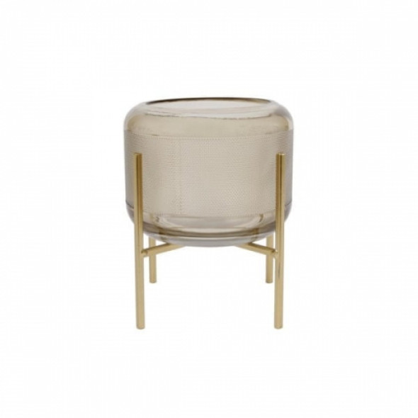 Lampion na złotym stojaku GOLD