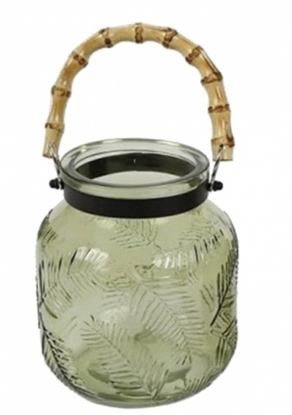 Lampion z zielonego szkła NATURE