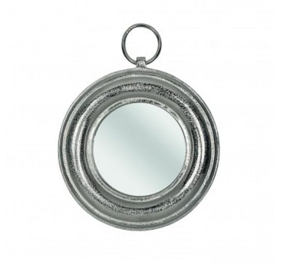 Lustro ścienne w srebrnej ramie SILVER