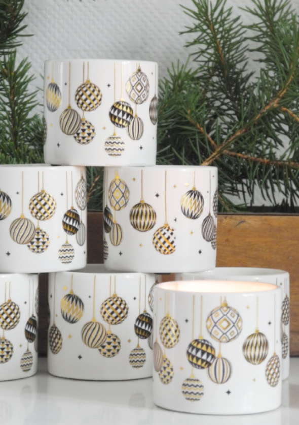 Mały świecznik świąteczny XMAS