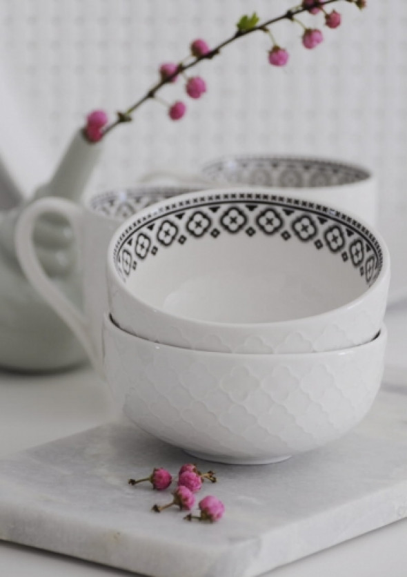 Miseczka z czarnym wzorem CLOVER