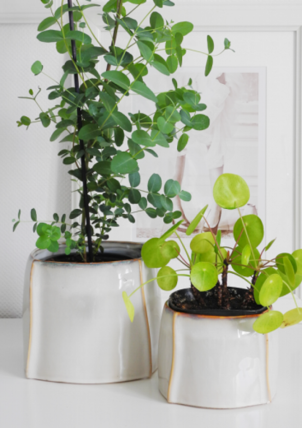 Osłonki ceramiczne kremowe Amadeo (2 sztuki)